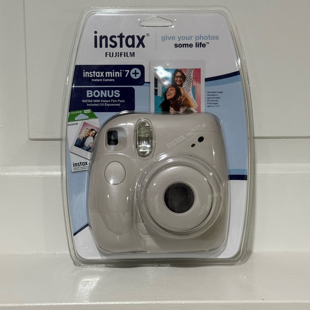 Fujifilm Instax Mini 7+ Instant Polaroid Camera Grey
